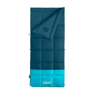 Coleman Kompact 20-Degree Cold Weather Rectangular Adult Sleeping Bag, Blue, 33"x75"