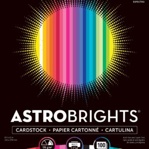 "Color Cardstock, 65 Lb, 8.5 X 11, Assorted Colors, 100/pack | Bundle of 5 Packs"