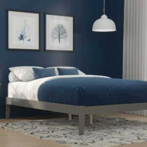 Colorado Queen Bed in Grey with USB Turbo Charger