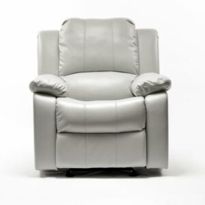 Comfort Pointe Clifton Dove White Faux Leather Glider Rocker Recliner