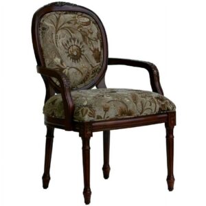 Comfort Pointe Belmont Oval Back Solid Wood Accent Chair in Cherry Finish