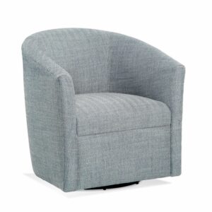 Comfort Pointe Lynton Indigo Blue Polyester Fabric Swivel Accent Chair