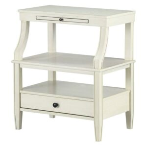 Comfort Pointe Newton Antique White Wood 1-drawer Storage Nightstand