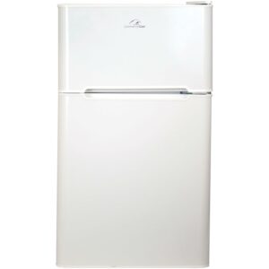 "Commercial Cool CCRD32W Compact Double Door Refrigerator with True Freezer, 3.2 Cu. Ft. Mini Fridge, White"