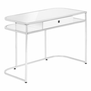 Monarch Specialties Computer Desk, Home Office, Laptop, Storage Drawers, 48"L, Work, White Laminate