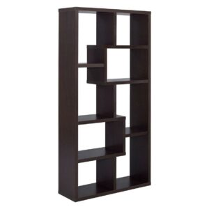 Theo 71-inch 6-shelf Bookshelf Cappuccino