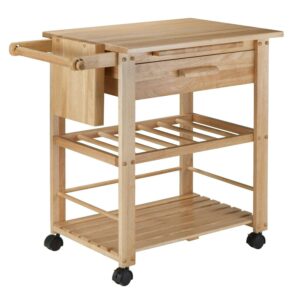 Winsome Finland Kitchen Utility Cart, Natural Finish