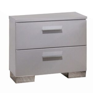 ACME Furniture Lorimar 2-Drawer Wooden Nightstand in White