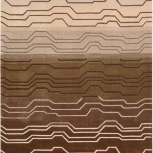 Contour Striation Contemporary Decorative Rug