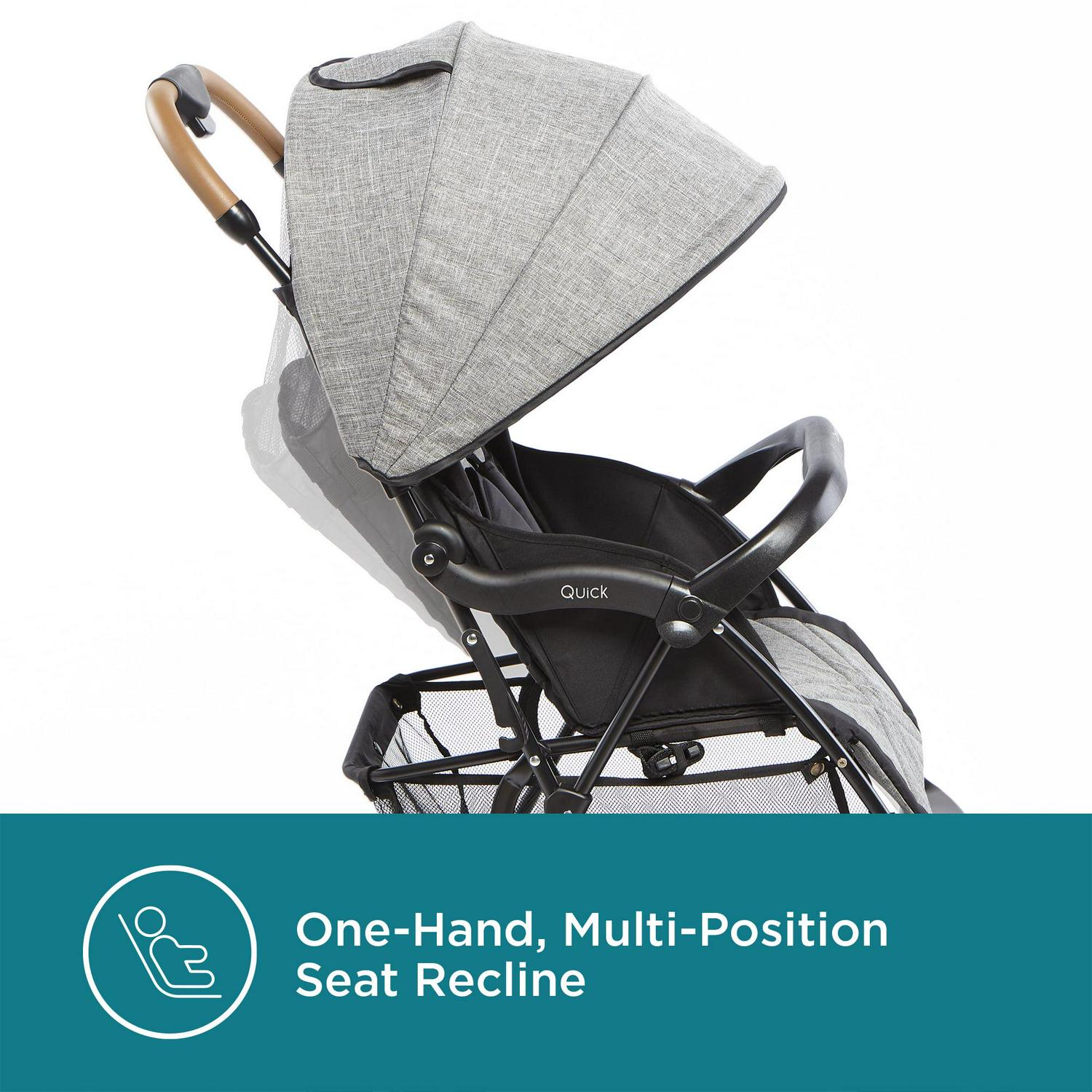 Contours Quick® Lightweight Travel Stroller, Compact Newborn Stroller, Gray - Image 9