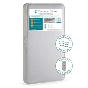 Contours Vibes 2-Stage Soothing Vibrations Baby Crib and Toddler Mattress with Remote, 201 Coil