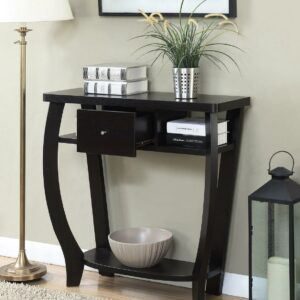 Convenience Concepts Newport 1 Drawer Dorchester Console Table with Shelf, Espresso