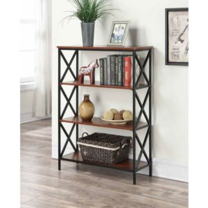 Convenience Concepts Tucson 4-Tier Bookcase, Black/Cherry