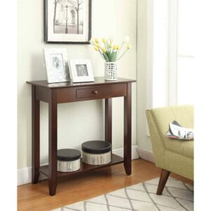 Convenience Concepts American Heritage Hall Table in Espresso Wood Finish