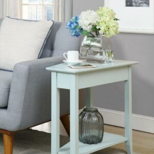 Convenience Concepts American Heritage Wedge End Table, Sea Foam Blue