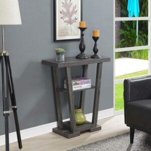 Convenience Concepts Newport V Console Table, Gray