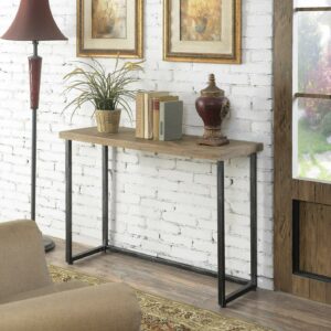Convenience Concepts Laredo Parquet Console Table, Natural/Black