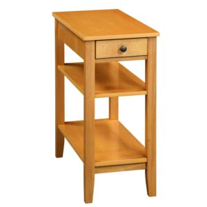 Convenience Concepts American Heritage End Table/Charging Station, Natural