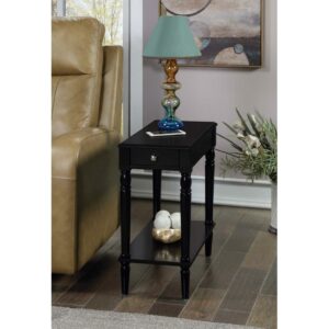 Convenience Concepts French Country No Tools Chairside Table, Black