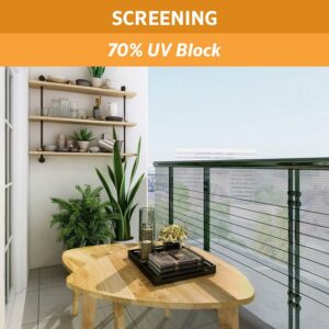 Coolaroo 6' x 50' Outdoor Stone Mesh Sun Shades Canopy, Stain Resistant, 6 Pack