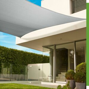 Coolaroo Premium 17' 9" x 17' 9" Gray Square Shade Sail