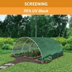 Coolaroo Privacy Screen Shade Fabric with 70% UV Block Protection for Fence, Carports, Balcony, Wind Block, Car Protection, 6' x 100', Forest Green