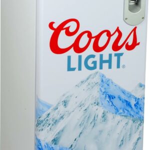 Coors Light 3.2 cu ft (90L) Compact Fridge with Bottle Opener, 95 Quart Capacity, Portable for Snacks, Beverages, Beer, Dorm, Office, or RV