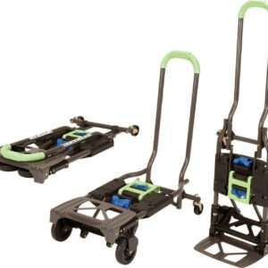 COSCO Shifter Multi-Position Folding Hand Truck and Cart, 300 lb Capacity, Green