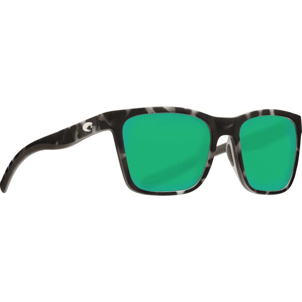 Costa Del Mar Womens Panga Polarized Square Sunglasses - Matte Grey Tortoise/Green Mirrored - 56 mm - Image 3