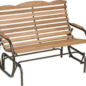Country Garden Hardwood Glider Bench with Bronze Frame, CG-44Z