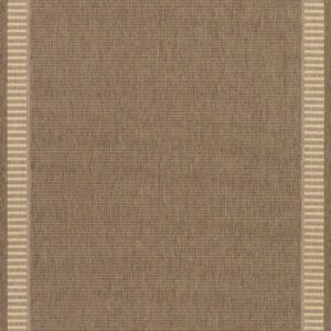 Couristan 16811500510092T 5 ft. 10 in. x 9 ft. 2 in. Recife Wicker Stitch Rug - Cocoa & Natural