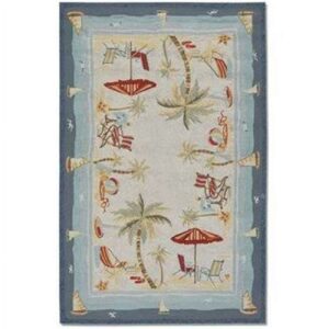 Couristan 21247025056080T 5 x 8 ft. 6 in. Outdoor Escape Cocoa Beach Rug - Sand