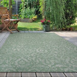 Couristan Marseille St. Marcel Indoor/Outdoor Area Rug, 5'3" x 7'6", Vert