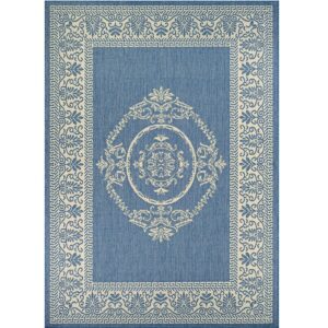 Couristan Recife Antique Medallion Area Rug, 3'9" x 5'5", Champagne-Blue