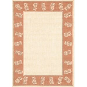 Couristan Recife Tropics Area Rug, 5'10" x 9'2", Natural-Terracotta