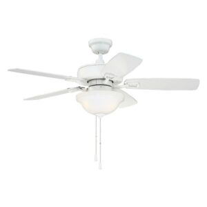 Craftmade Tce425c1 Twist N Click 42" 5 Blade Led Indoor Ceiling Fan - White