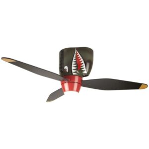 Craftmade 48" WarPlanes Ceiling Fan - Black & Red - 48