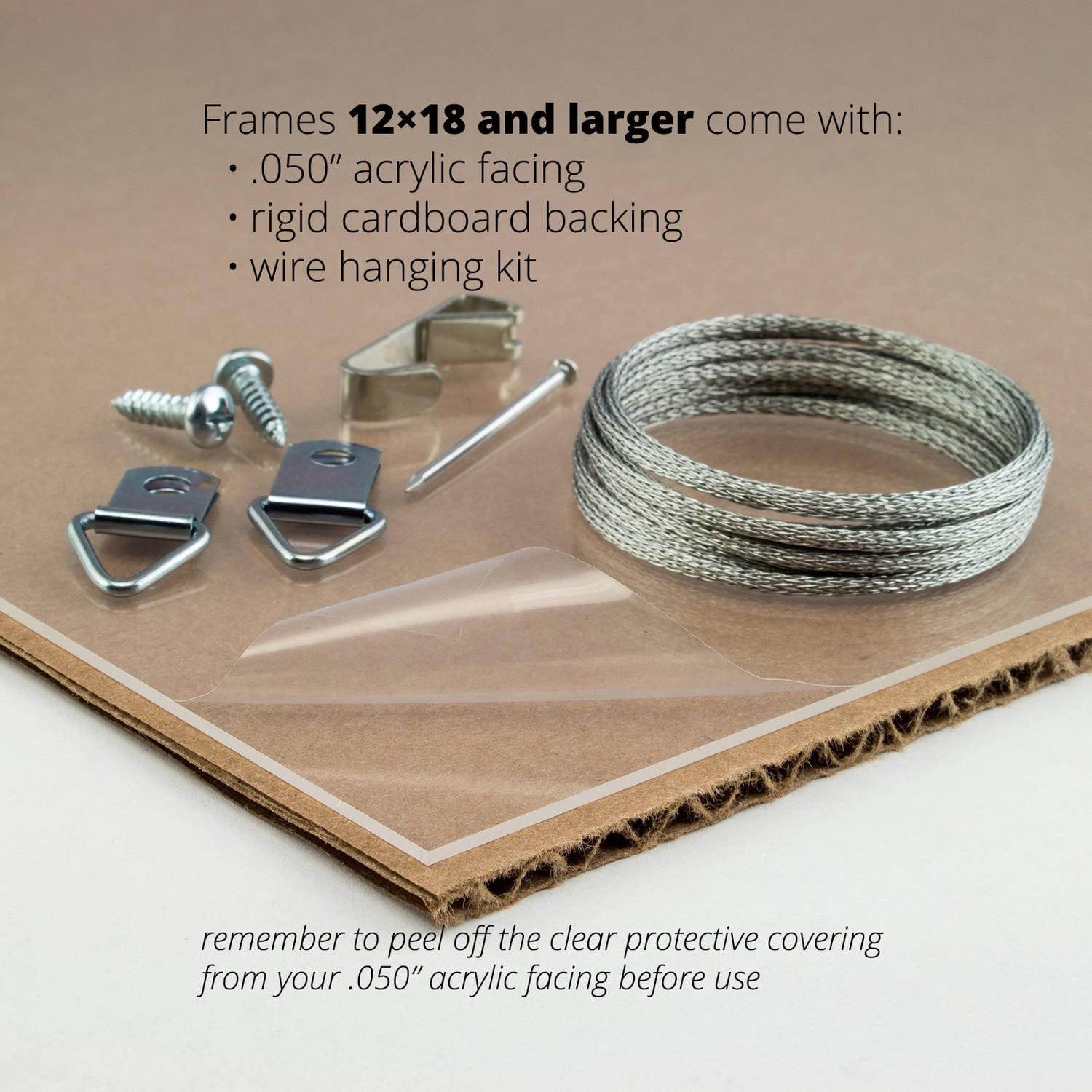 Craig Frames Bauhaus 125, 24 x 24 inch Picture Frame, Modern Stainless Silver - Image 3