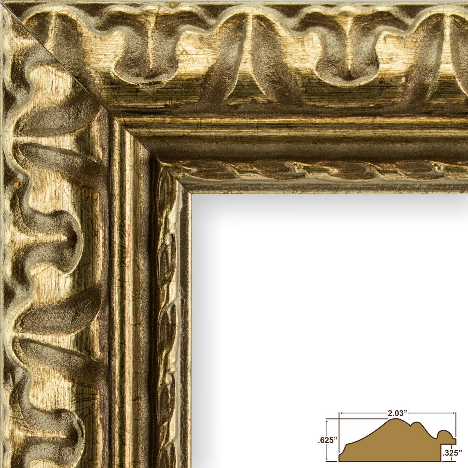 Craig Frames Bravada, 24x36 inch Picture Frame, Antique Bronze Ornate - Image 2