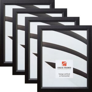 20x20 Black Hardwood Picture Frame, Set of 4