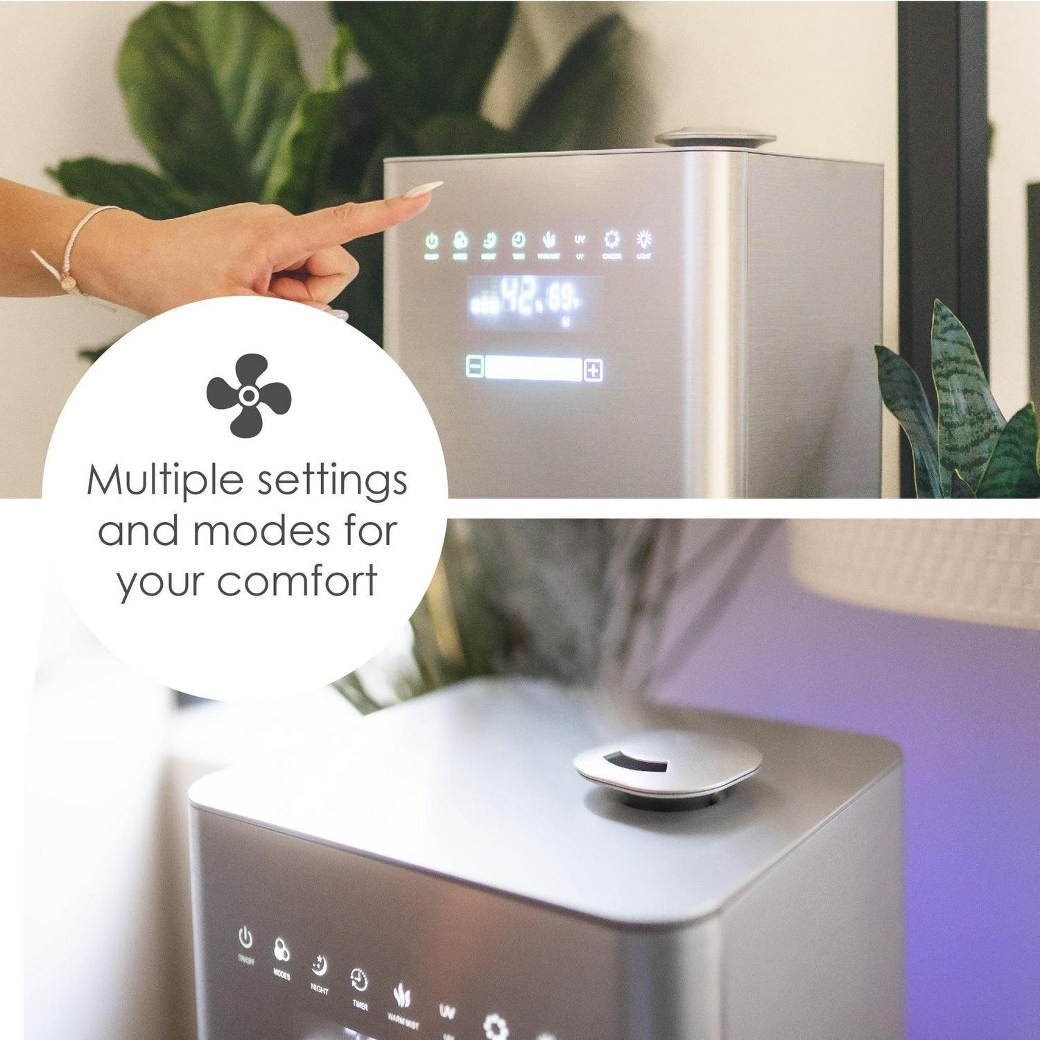 1.2 Gal. Warm & Cool Mist Top Fill Humidifier for Medium to Large Rooms - Image 4