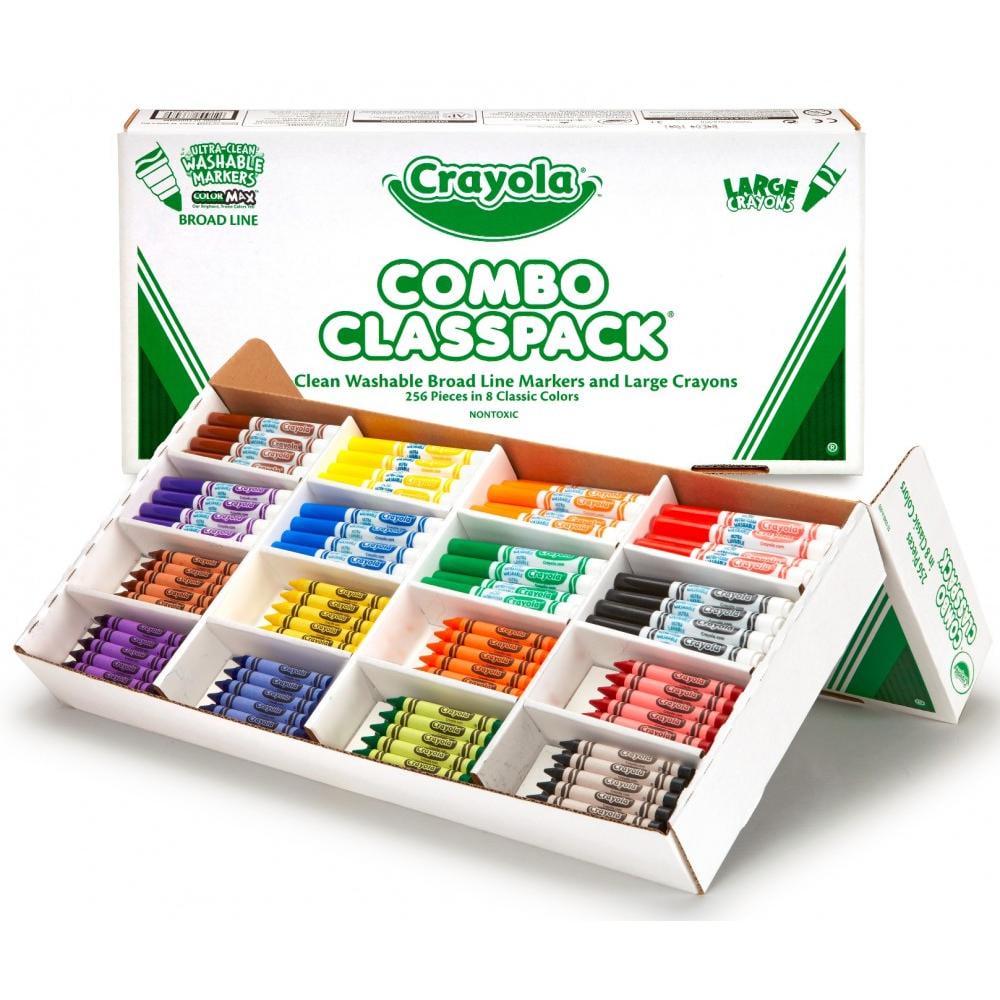 Crayola Large Crayon; Washable Marker Classpack, 1 / Box