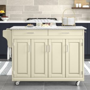 Create-A-Cart Off-White Kitchen Cart
