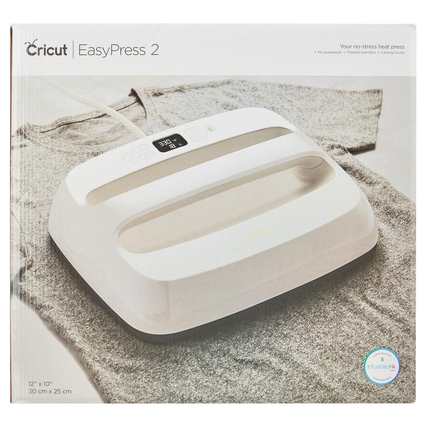 Cricut EasyPress® 2, Daybreak - 12 in x 10 in - Handheld Heat Press Machine, White - Image 2