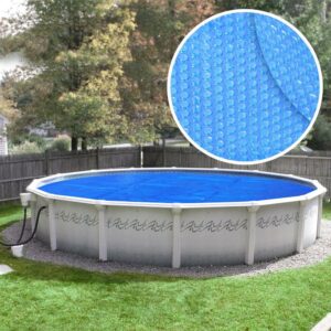 Crystal Blue Heavy-Duty Solar Cover for Round Above Ground Swimming Pools, 15 Round