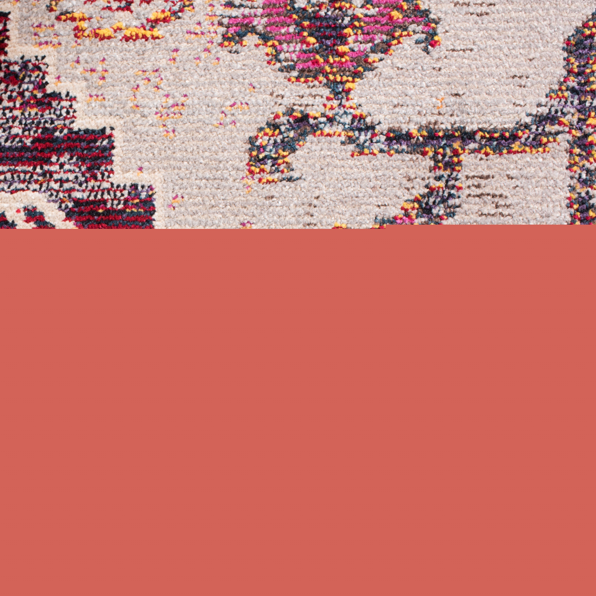 SAFAVIEH Crystal Debra Southwestern Area Rug, Light Blue/Burgundy, 8' x 10' - Image 7