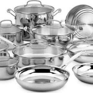 Cuisinart Chef’s Classic 17-Piece Stainless Steel Cookware Set