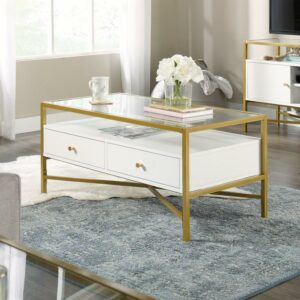 Sauder Curiod Coffee Table, White Finish