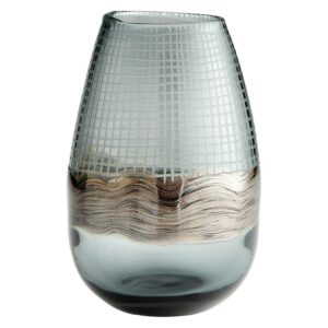09970-Cyan lighting-Axiom - small Vase - 6 Inches Wide by 9 Inches High