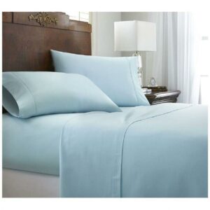DDI 1941767 California King Premium Embossed Chevron 4 Piece Sheet Set - Aqua Case of 12